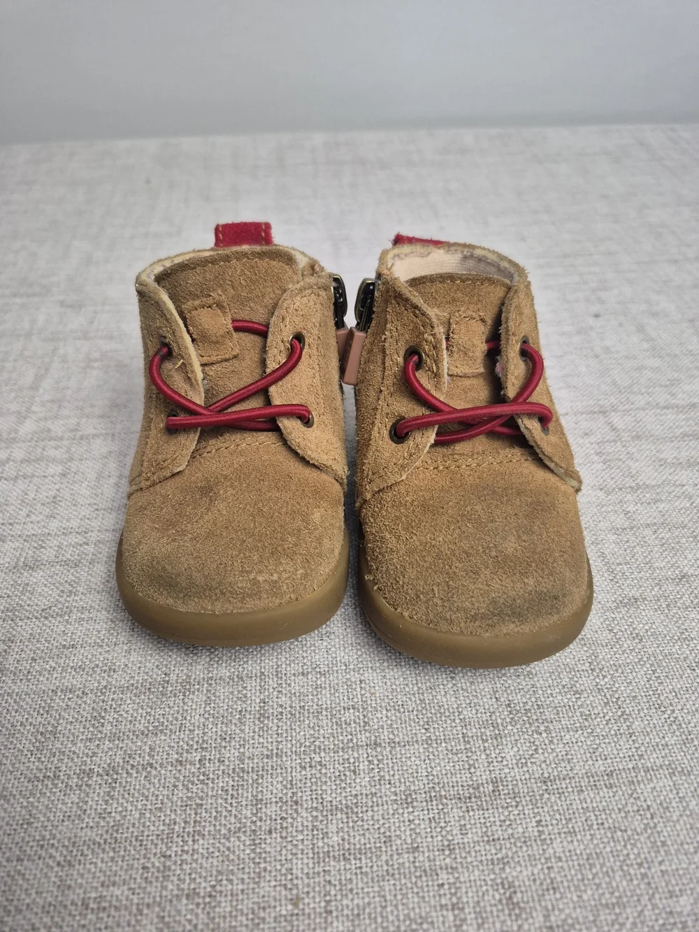 UGG Neumel II Chestnut Suede Side Zip Ankle Boots Infant Size 2/3